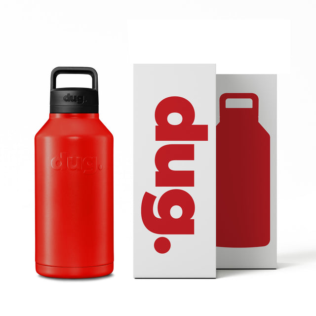 2L insulated drink bottle - Cricket Red dug