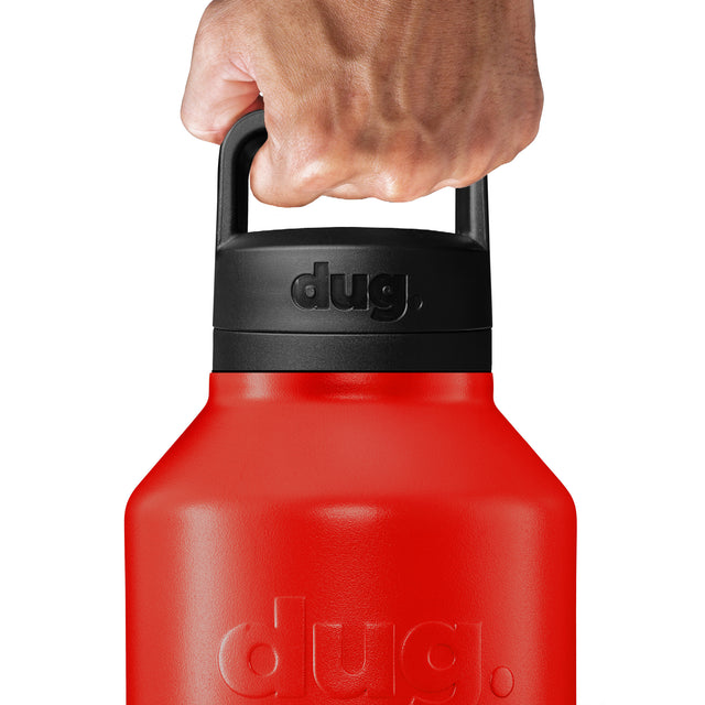 2L insulated drink bottle - Red dug
