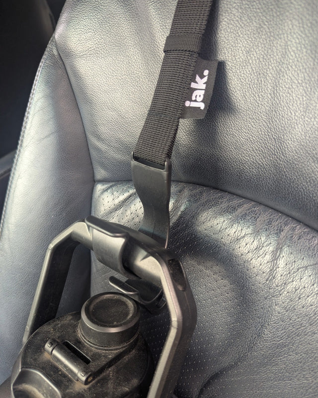 Dug Jak water bottle car holder fitted to car headrest post