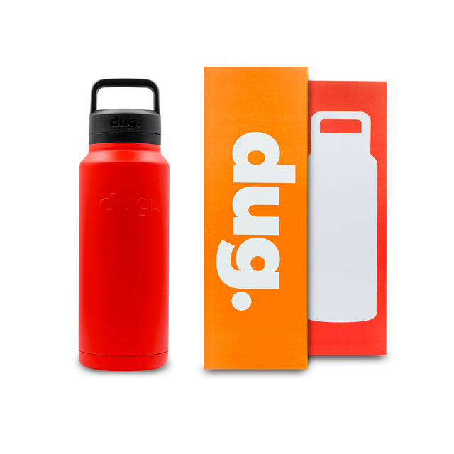 1.1L insulated drink bottle - Red dug