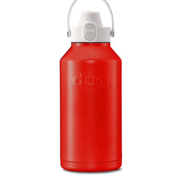 2L insulated drink bottle - Red dug