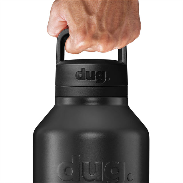 Black insulated drink bottles