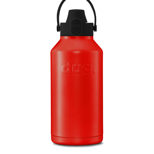 2L insulated drink bottle - Red dug