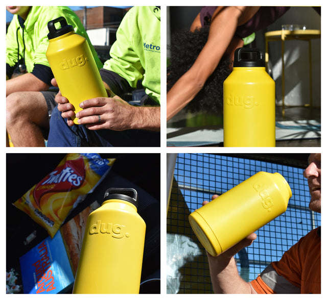 2L insulated water bottle - Yellow Scorcher dug
