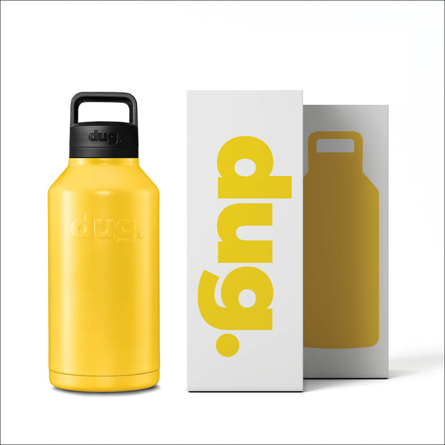 2L insulated water bottle - Yellow Scorcher dug