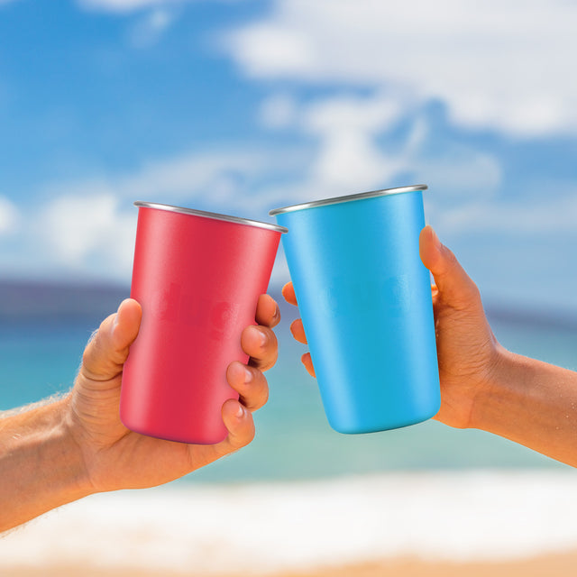 Reusable Summer Lovin stainless steel 4 Cup Set